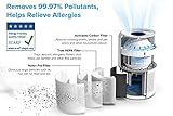 Levoit Luftreiniger H13 HEPA Luftfilter für Allergiker, Air Purifier gegen 99,97% von Pollen Staub Rauch, CADR 187m³/h, bis zu 40㎡,4 Lüfterstufen Timer leiser Schlafmodus für Rauchzimmer, Core 300 - 3